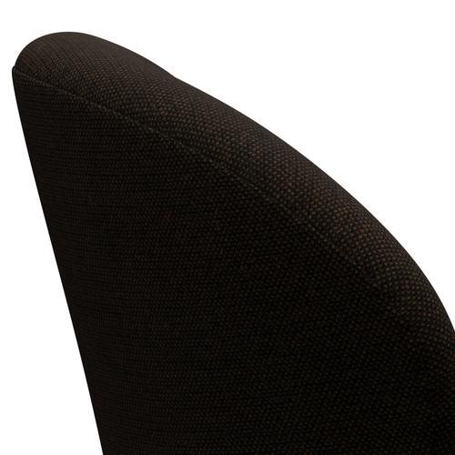 Fritz Hansen Swan Lounge Chair, satén kartáčovaný hliník/Hallingdal Black/Brown