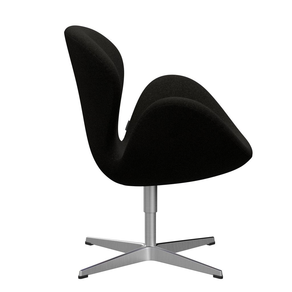 Fritz Hansen Swan Lounge Chair, Satingbrushed Aluminium/Hallingdal Black/Grey (173)