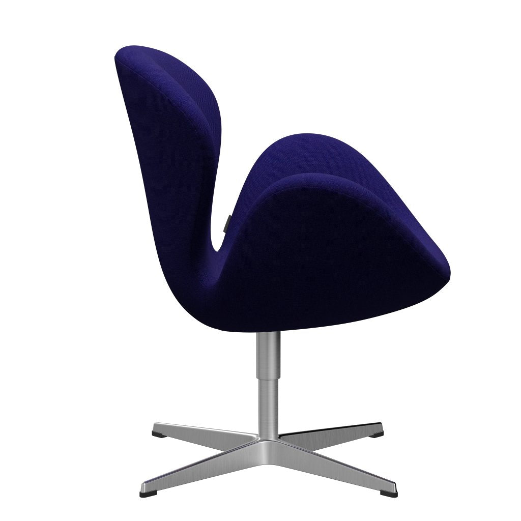 Fritz Hansen Swan Lounge Chair, satén kartáčovaný hliník/Hallingdal Violet Dark