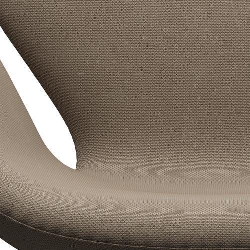 Fritz Hansen Swan Lounge Chair, satén kartáčovaný hliník/re vlna béžová/přirozená