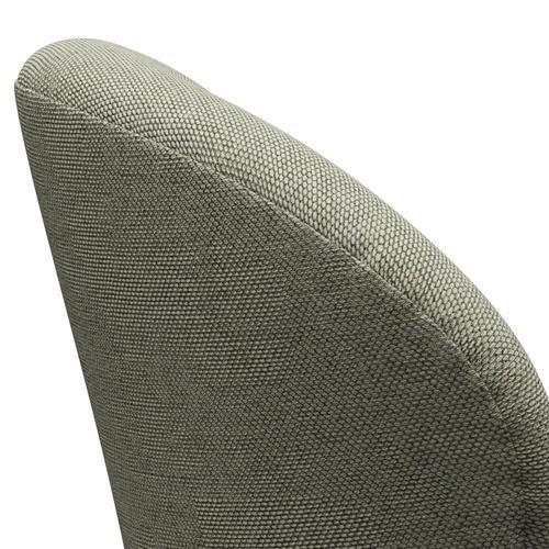 Fritz Hansen Swan Lounge Chair, satén kartáčovaný hliník/Re Wool Lime Green/Natural