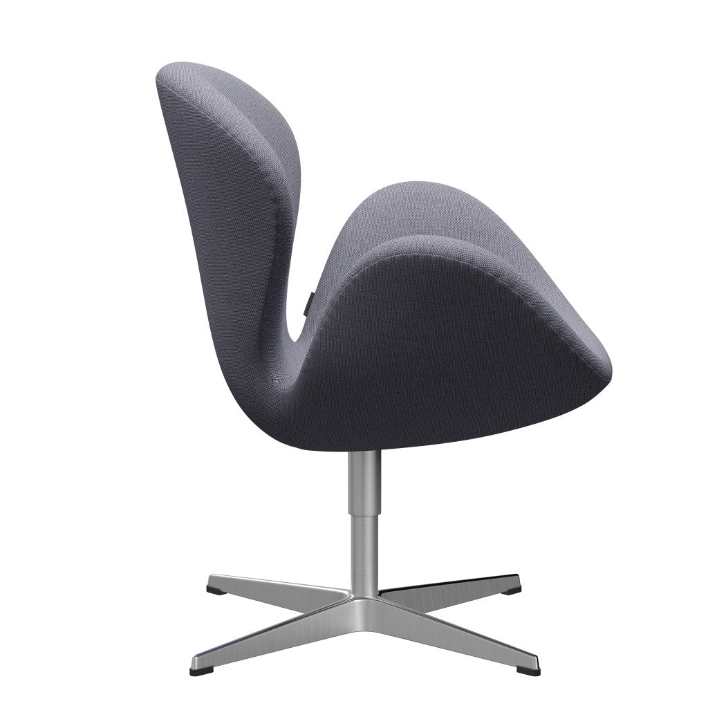 Fritz Hansen Swan Lounge Chair, satén kartáčovaný hliník/re vlna levandule/přírodní