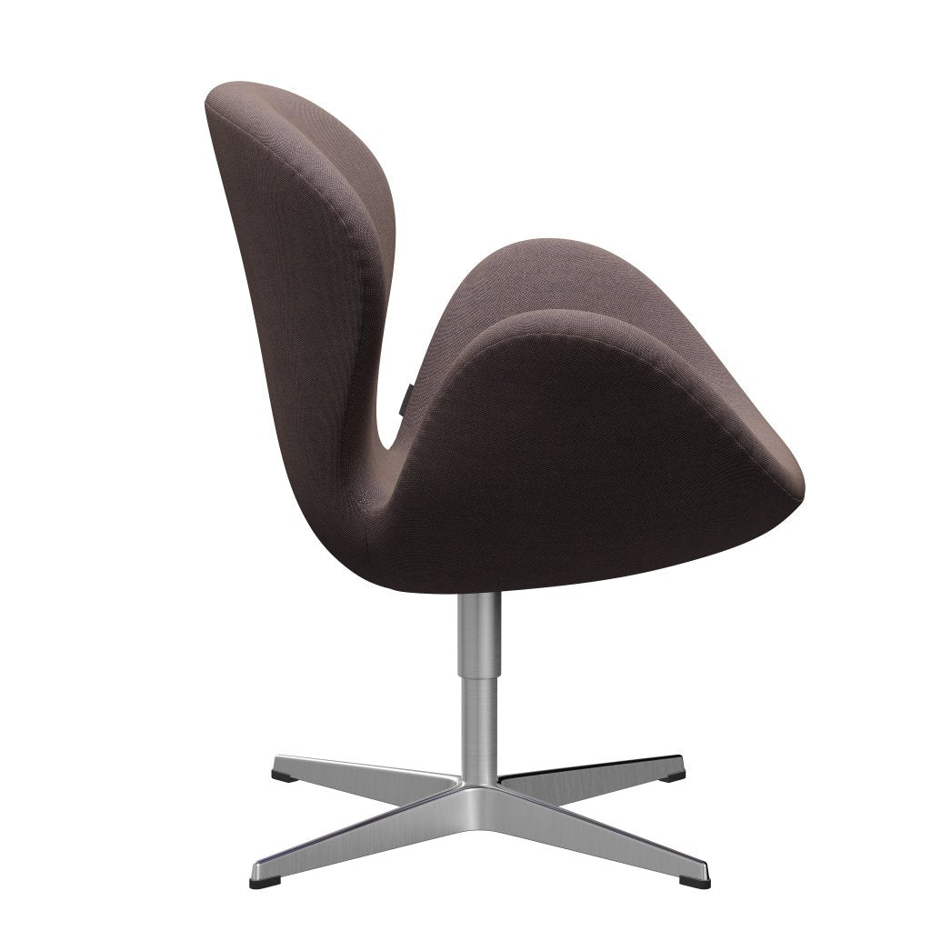 Fritz Hansen Swan Lounge Chair, satén kartáčovaný hliník/popruh modrá/oranžová