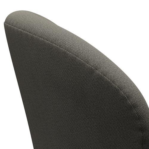 Fritz Hansen Swan Lounge Chair, Satin Brushed Aluminium/Rims Dark Grey/Beige