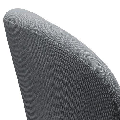 Fritz Hansen Swan Lounge Chair, Satin Brushed Aluminium/Rims Grey/White