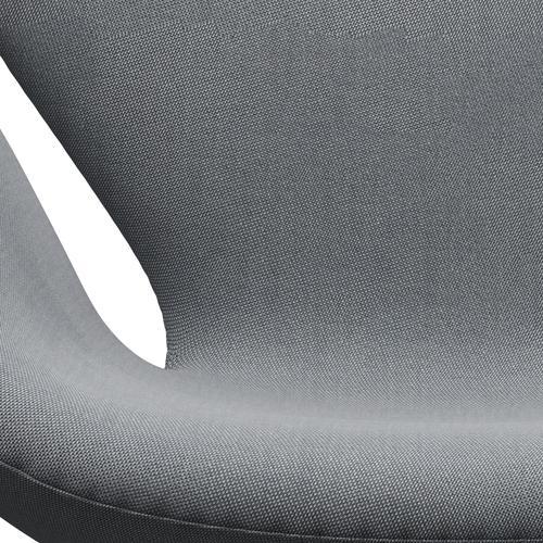 Fritz Hansen Swan Lounge Chair, satén kartáčovaný hliník/ráfky šedé/bílé