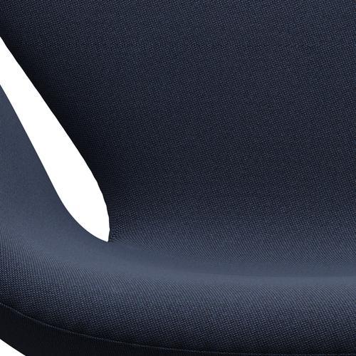 Fritz Hansen Swan Lounge Chair, satén kartáčovaný hliník/ráfky světle modré/hnědé