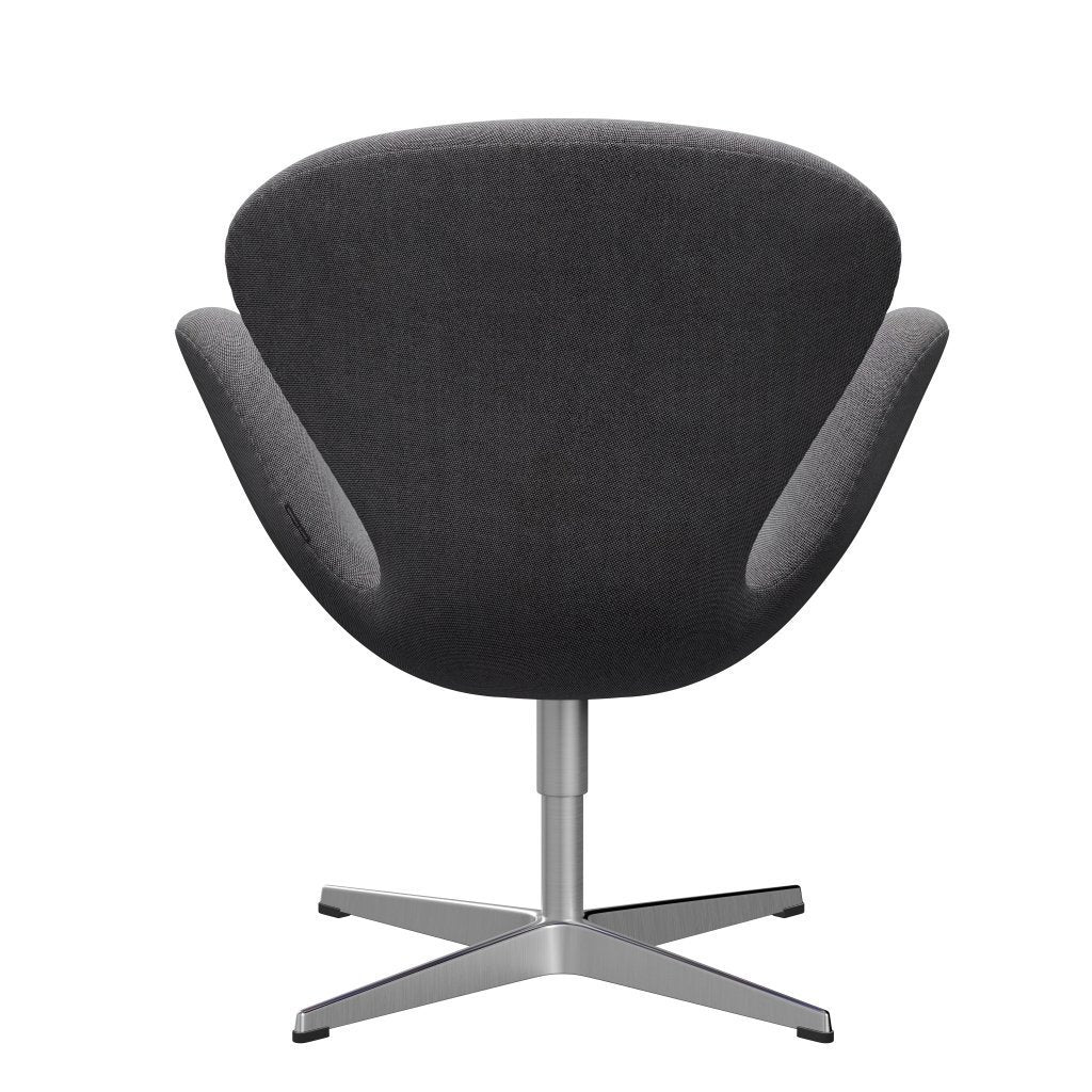 Fritz Hansen Swan Lounge Chair, satén kartáčovaný hliník/rime sůl a pepř