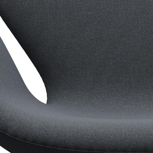 Fritz Hansen Swan Lounge Chair, satén kartáčovaný hliník/ráfky černé/šedé