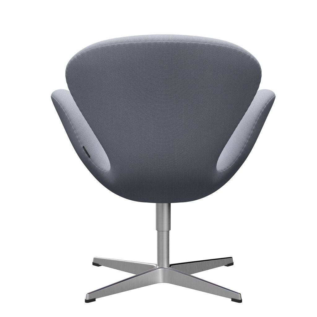 Fritz Hansen Swan Lounge Chair, Satin Brushed Aluminium/Steelcut Mouse Grey