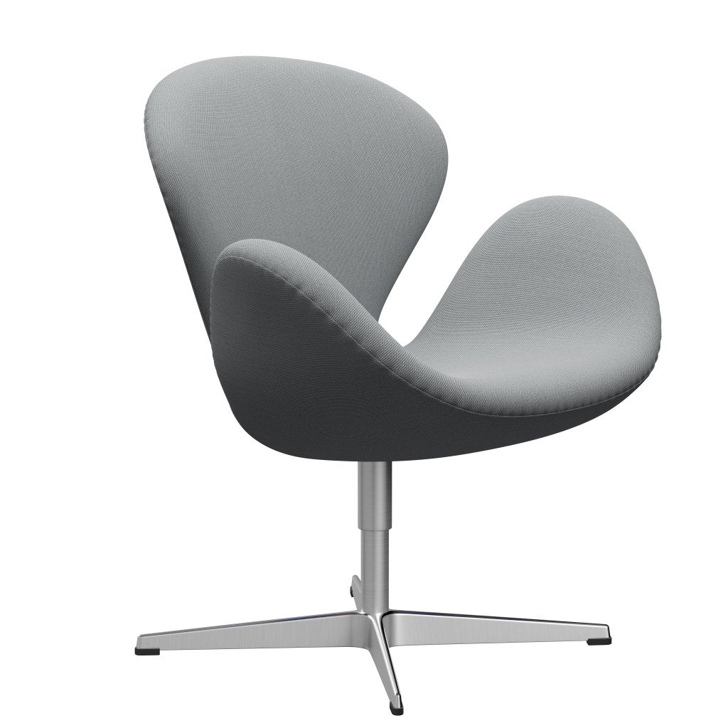 Fritz Hansen Swan Lounge Chair, Satin Brushed Aluminium/Steelcut Trio Beige