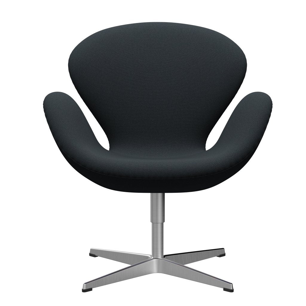 Fritz Hansen Swan Lounge Chair, satén kartáčovaný hliník/Steelcut Trio Black