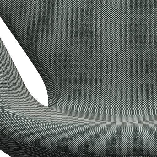 Fritz Hansen Swan Lounge Chair, Satin Brushed Aluminium/Steelcut Trio White/Dark Green