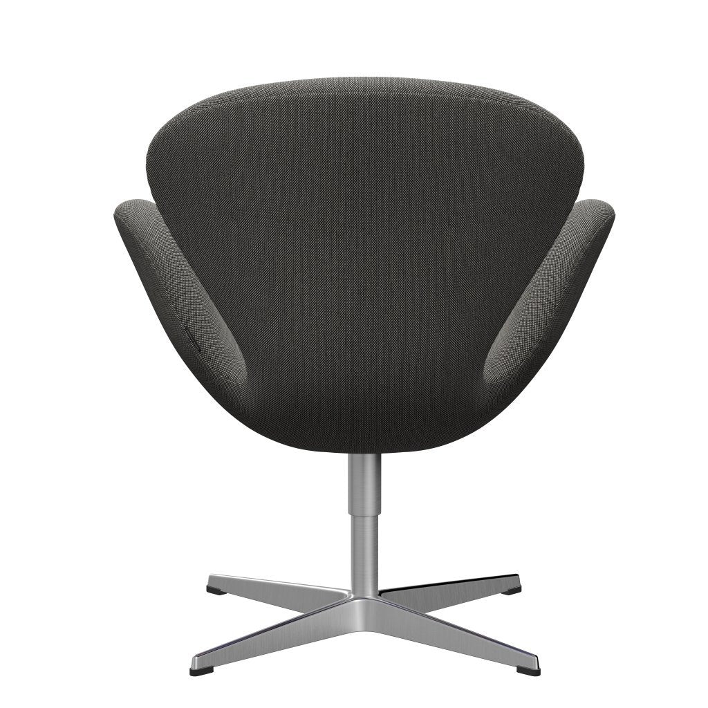 Fritz Hansen Swan Lounge Chair, satén kartáčovaný hliník/Steelcut Trio White/Black