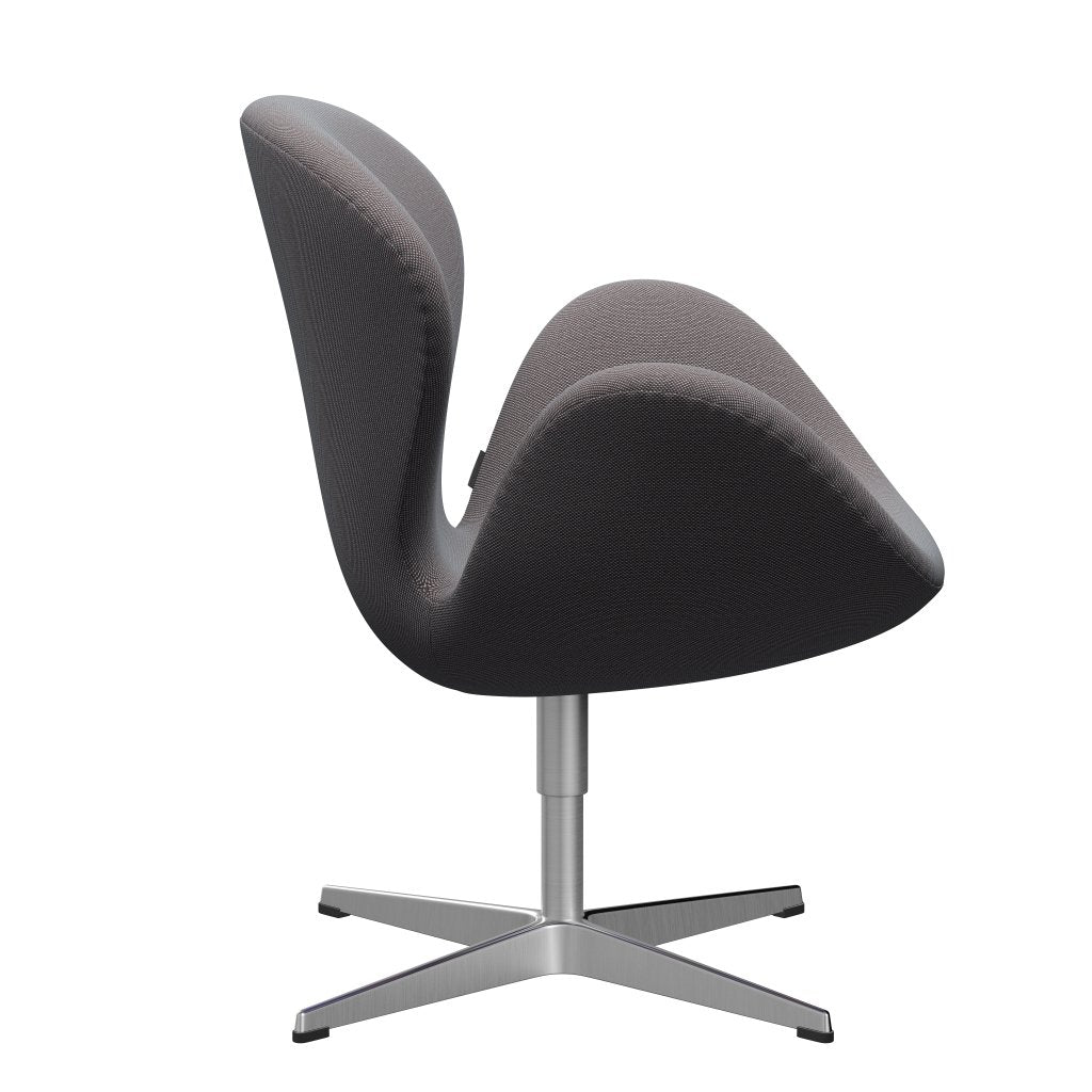 Fritz Hansen Swan Lounge Chair, satén kartáčovaný hliník/Steelcut Trio Soft Blue/Brown/Black