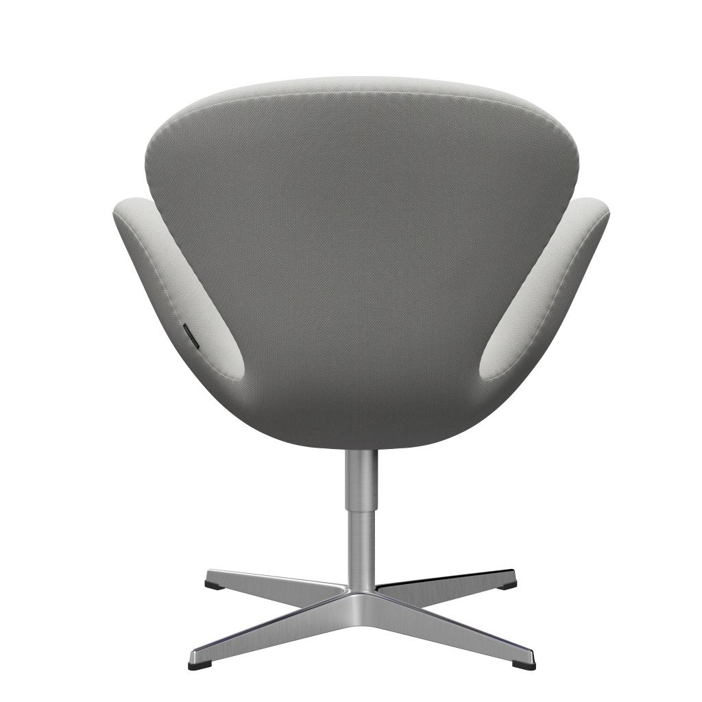 Fritz Hansen Swan Lounge Chair, saténově kartáčované hliníkové/Steelcut trio Delicate Mint Green