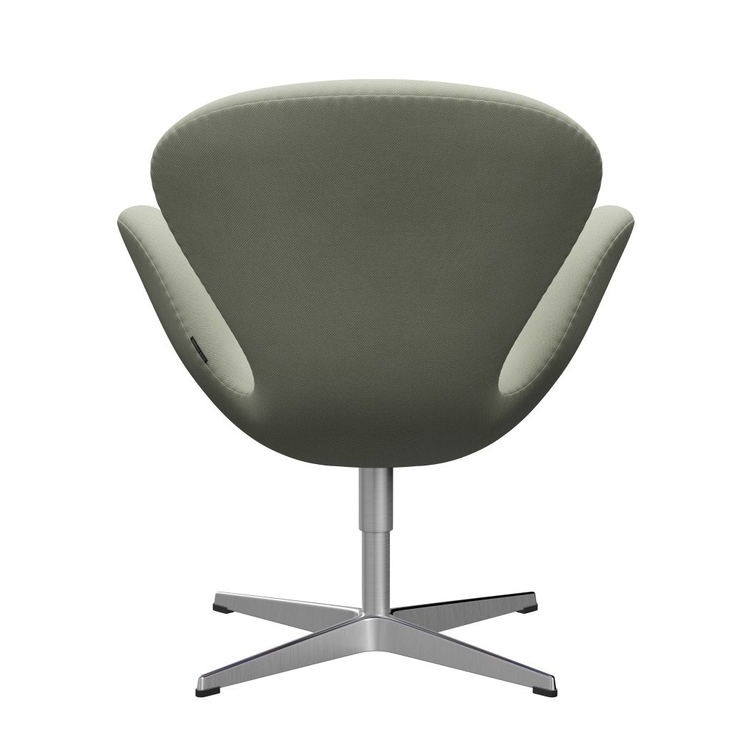 Fritz Hansen Swan Lounge Chair, Satin Brushed Aluminium/Steelcut Turquoise Light