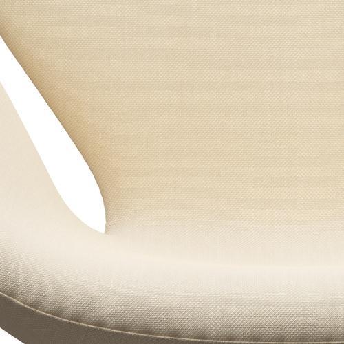 Fritz Hansen Swan Lounge Chair, saténová kartáčovaná hliníková/ocelářská bílá