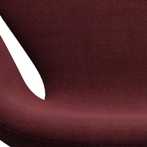 Fritz Hansen Swan Lounge Chair, satén kartáčovaný hliník/Sunniva Burgundsko