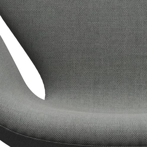 Fritz Hansen Swan Lounge Chair, satén kartáčovaný hliník/sunniva šedá