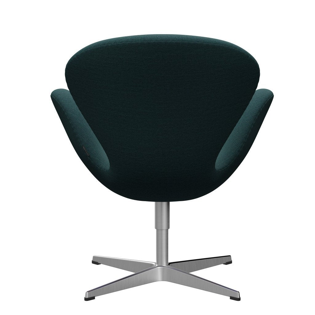 Fritz Hansen Swan Lounge Chair, satén kartáčovaný hliník/Sunniva Green/Grey