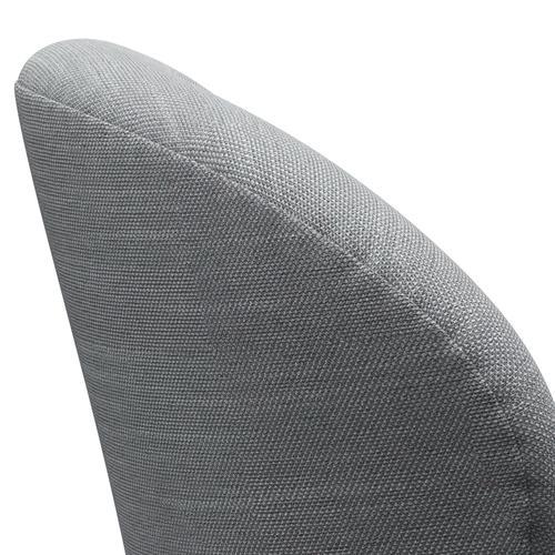 Fritz Hansen Swan Lounge Chair, satén kartáčovaný hliník/sunniva světle šedá/světle modrá