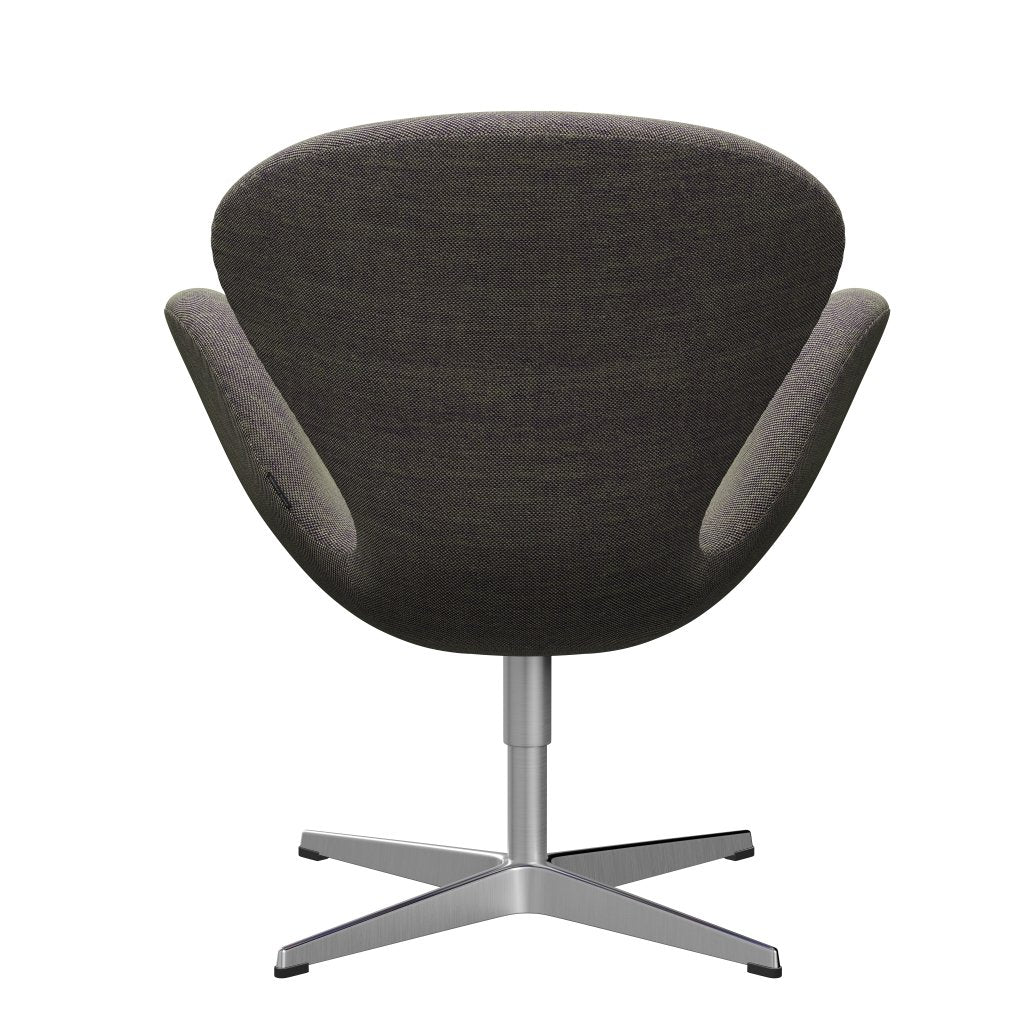 Fritz Hansen Swan Lounge Chair, satén kartáčovaný hliník/Sunniva Light Green/Violet