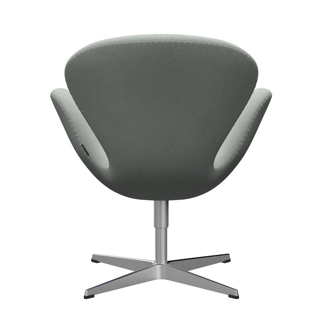 Fritz Hansen Swan Lounge Chair, satén kartáčovaný hliník/Sunniva Mint Green