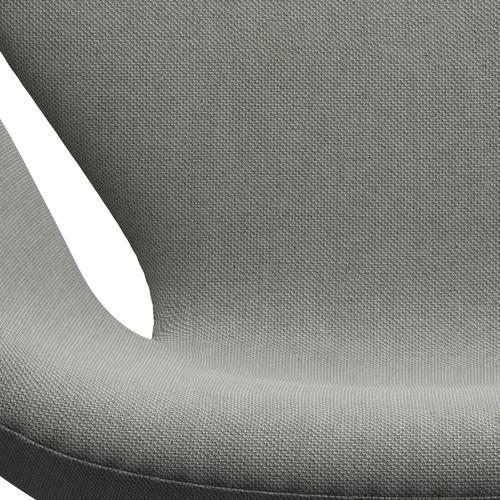 Fritz Hansen Swan Lounge Chair, satén kartáčovaný hliník/Sunniva písek/světle šedá