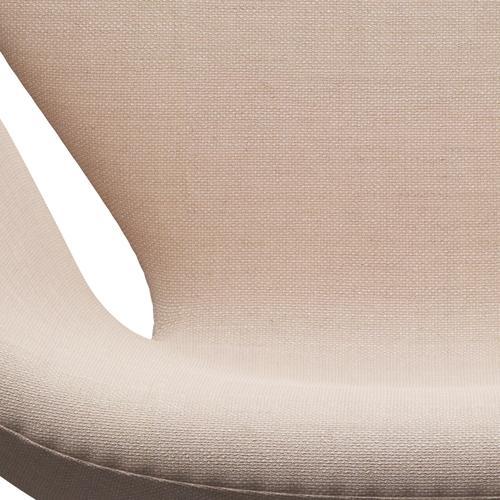 Fritz Hansen Swan Lounge Chair, satén kartáčovaný hliník/Sunniva písek/měkká růžová