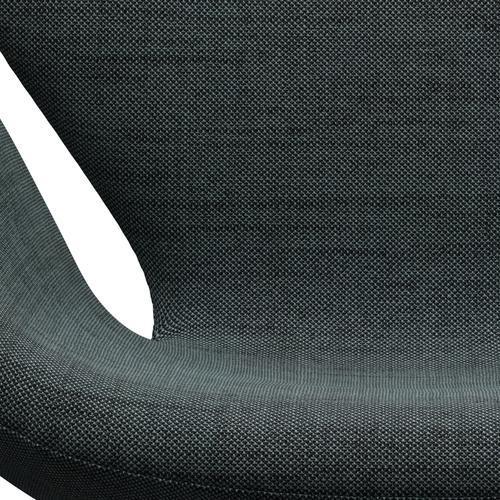 Fritz Hansen Swan Lounge Chair, satén kartáčovaný hliník/sunniva černá/světle modrá