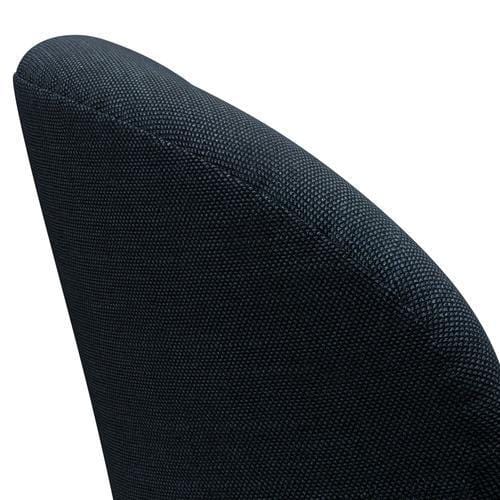 Fritz Hansen Swan Lounge Chair, saténová kartáčovaná hliník/Sunniva Black/Navy