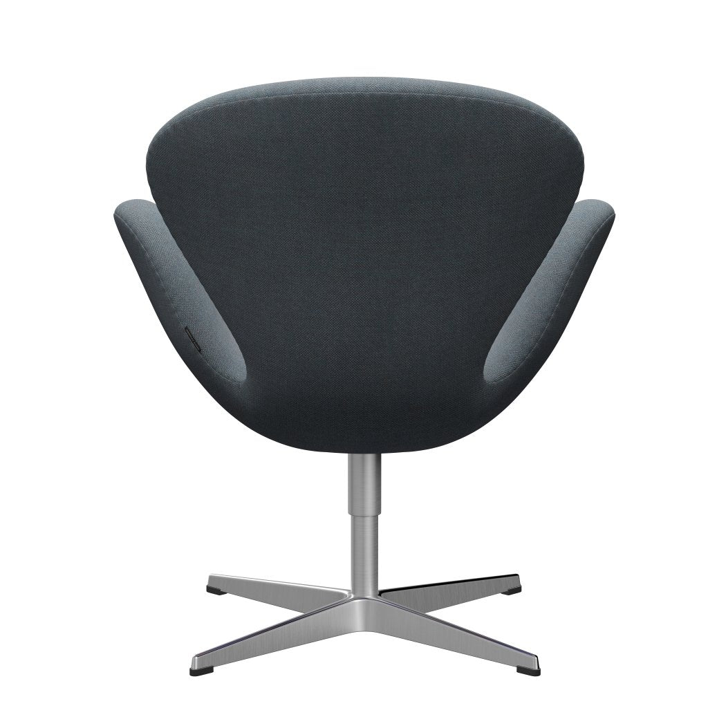 Fritz Hansen Swan Lounge Chair, satén kartáčovaný hliník/Sunniva Soft Blue