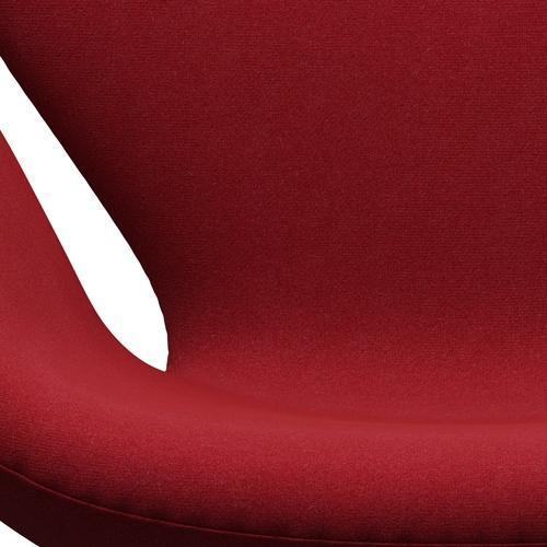 Fritz Hansen Swan Lounge Chair, satén kartáčovaný hliník/tonus světlo bordeaux