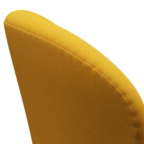 Fritz Hansen Swan Lounge Chair, Satin Brushed Aluminium/Tonus Mustard