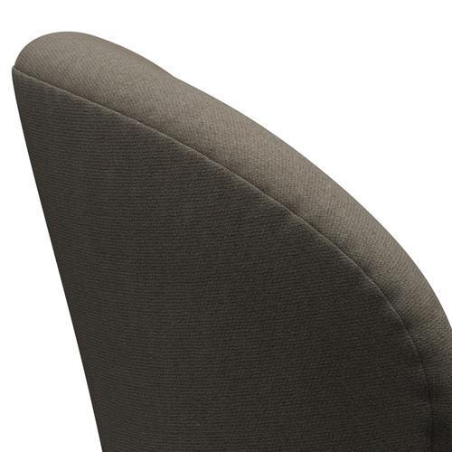 Fritz Hansen Swan Lounge Chair, satén kartáčovaný hliník/tonus zaprášené hnědé