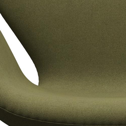 Fritz Hansen Swan Lounge Chair, satén kartáčovaný hliník/tonus zaprášené zelené