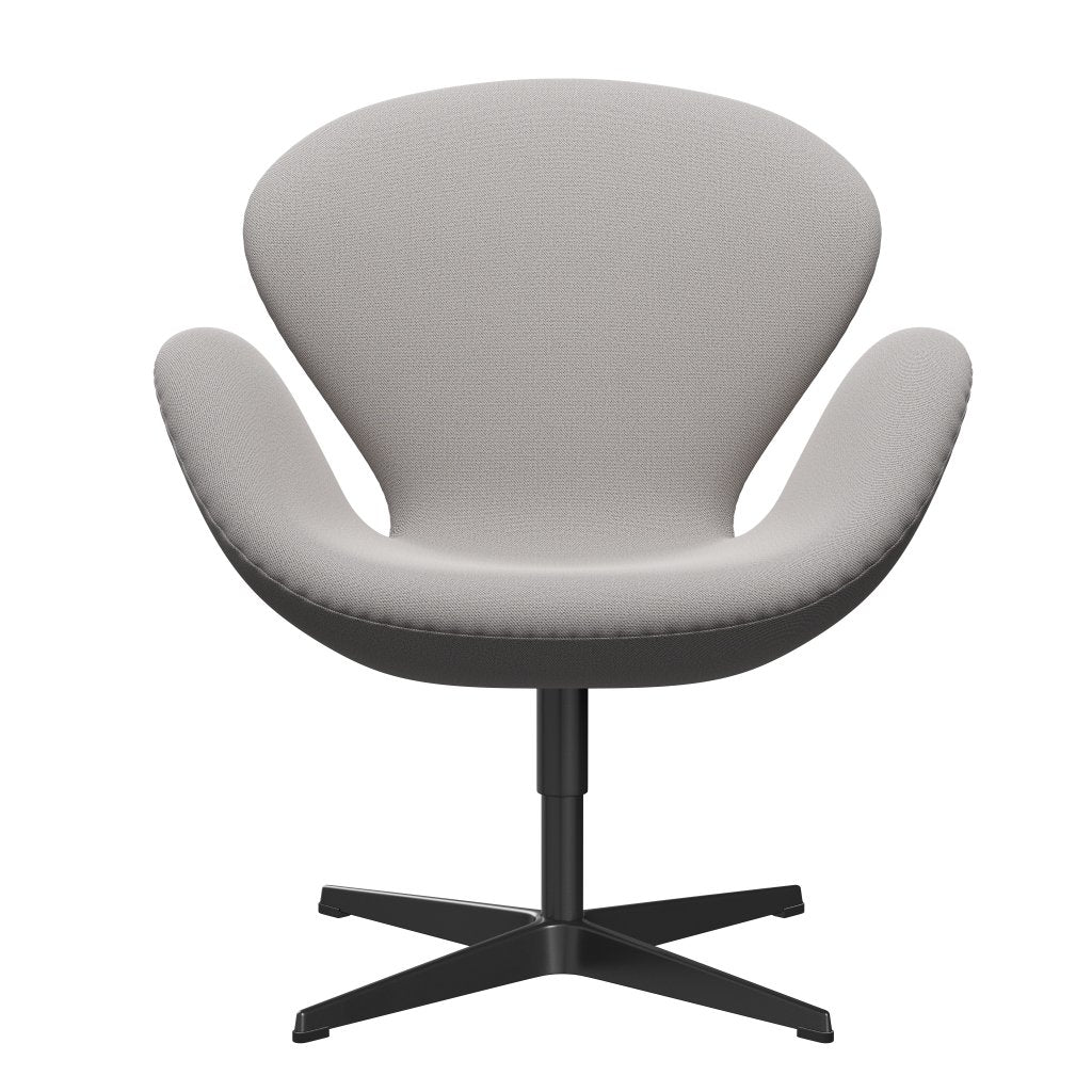 Fritz Hansen Swan Lounge Chair, Black Lacquered/Capture Grey