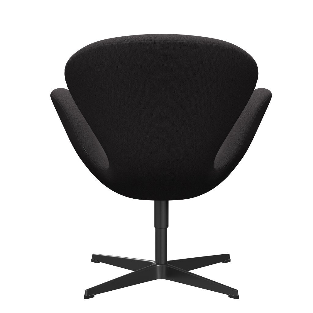 Fritz Hansen Swan Lounge Chair, Black Lacquered/Capture Charcoal