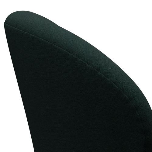 Fritz Hansen Swan Lounge Chair, Black Lacquered/Christianshavn Dark Green