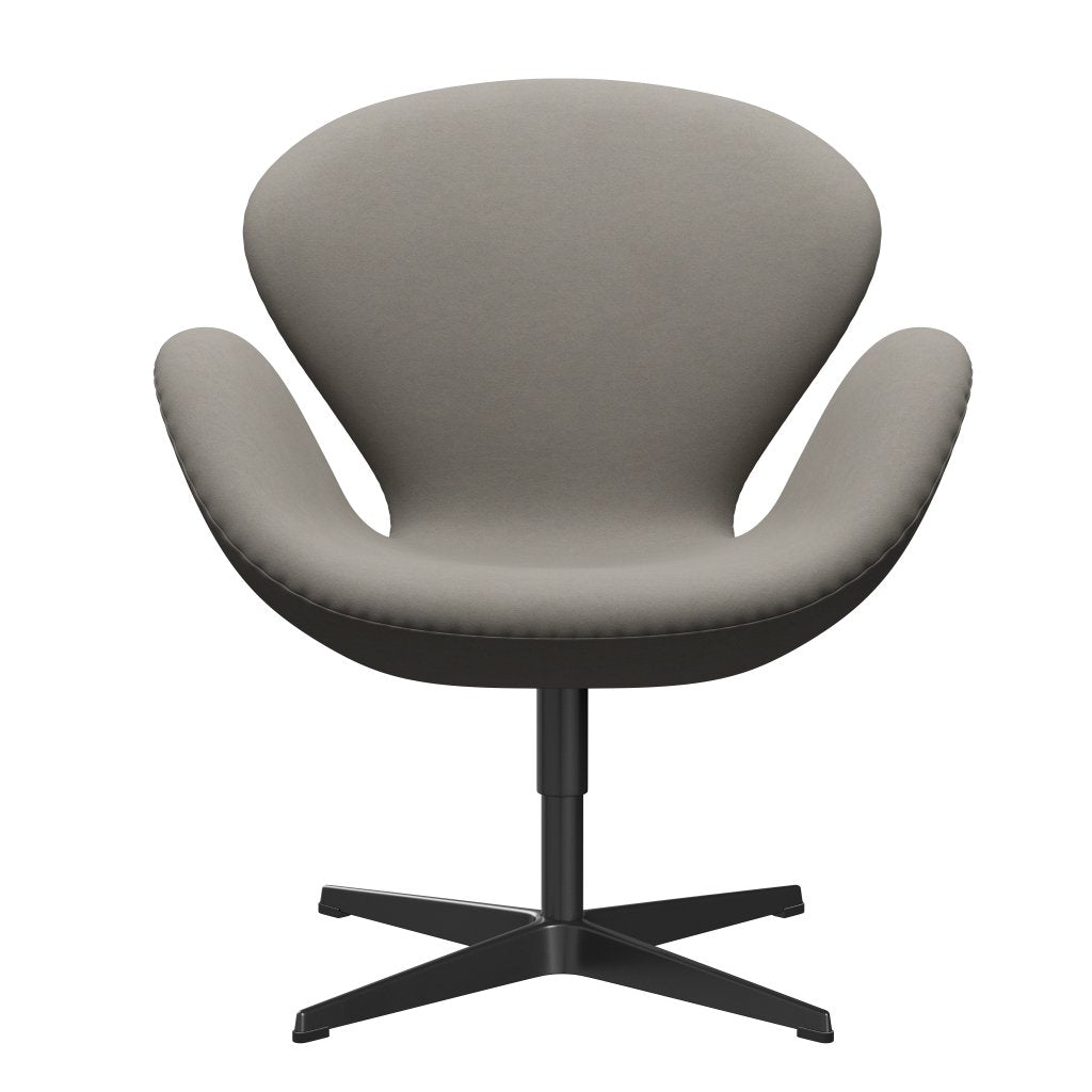 Fritz Hansen Swan Lounge Chair, Black Lacquered/Comfort Grey (60003)