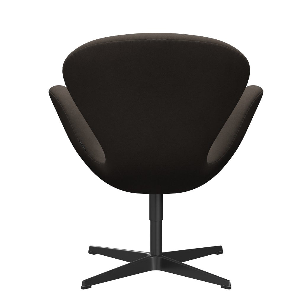 Fritz Hansen Swan Lounge Chair, Black Lacquered/Comfort Grey (61014)