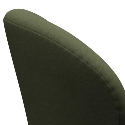 Fritz Hansen Swan Lounge Chair, Black Lacquered/Comfort Green/Grey