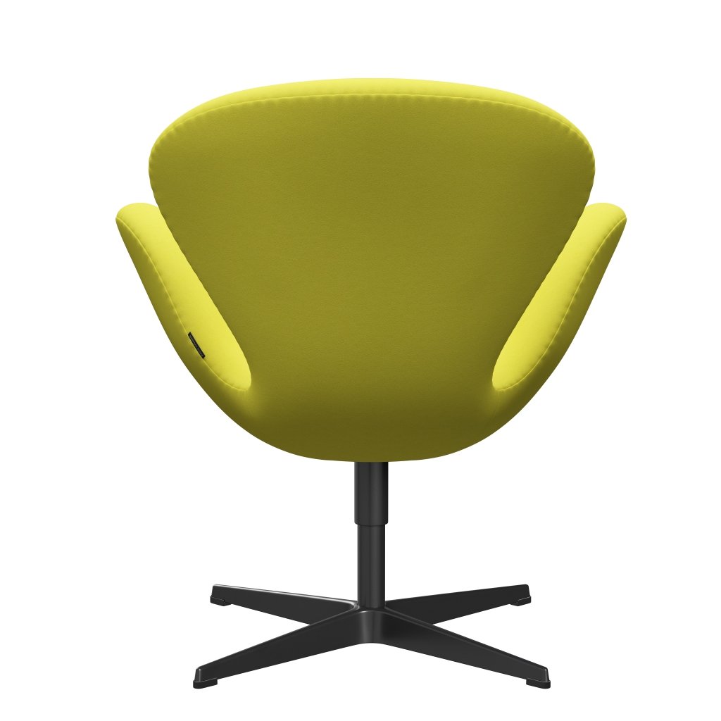 Fritz Hansen Swan Lounge Chair, Black Lacquered/Comfort Light Yellow