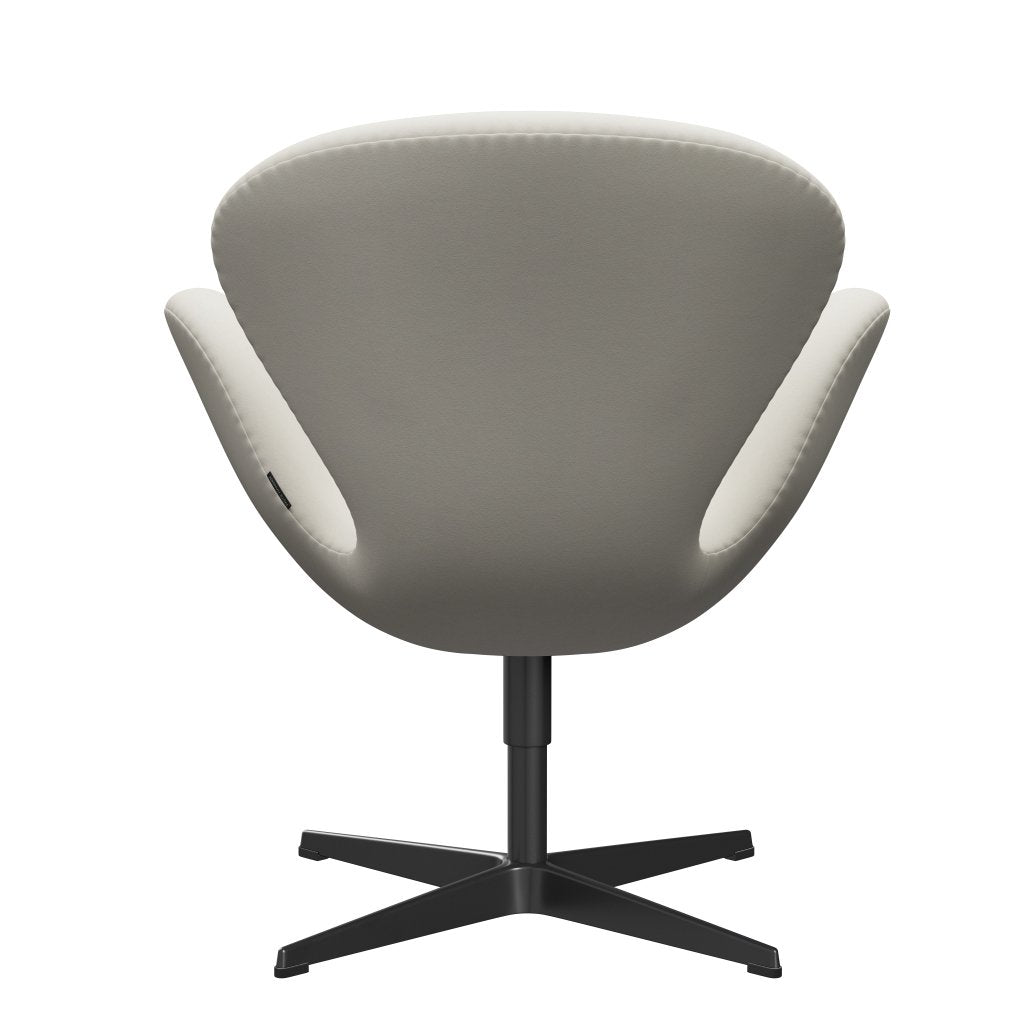 Fritz Hansen Swan Lounge Chair, Black Lacquered/Comfort Light Grey