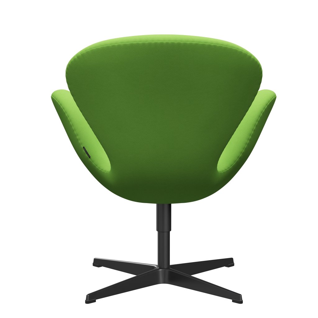 Fritz Hansen Swan Lounge Chair, Black Lacquered/Comfort Light Green (68010)