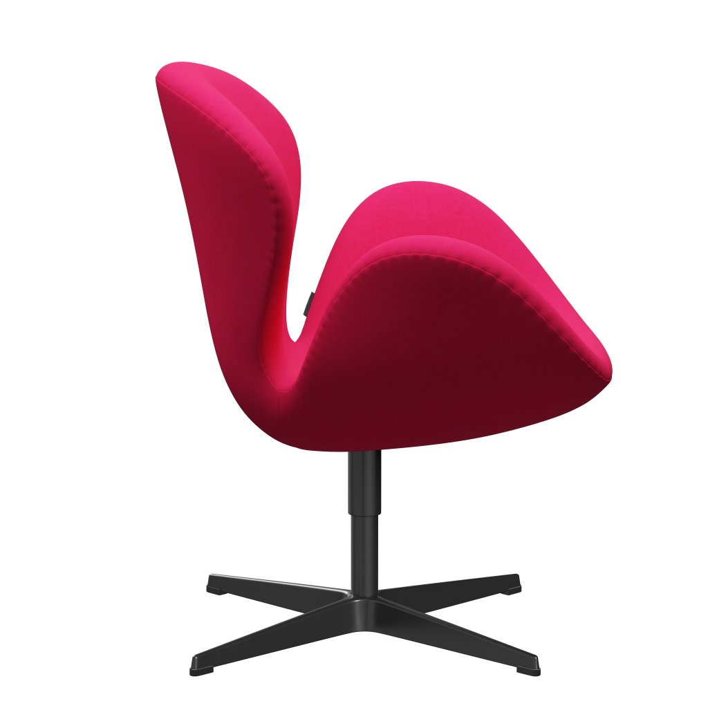 Fritz Hansen Swan Lounge Chair, Black Lacquered/Comfort Pink