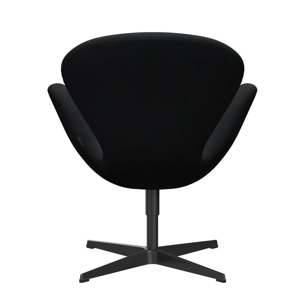 Fritz Hansen Swan Lounge Chair, Black Lacquered/Comfort Black/Grey