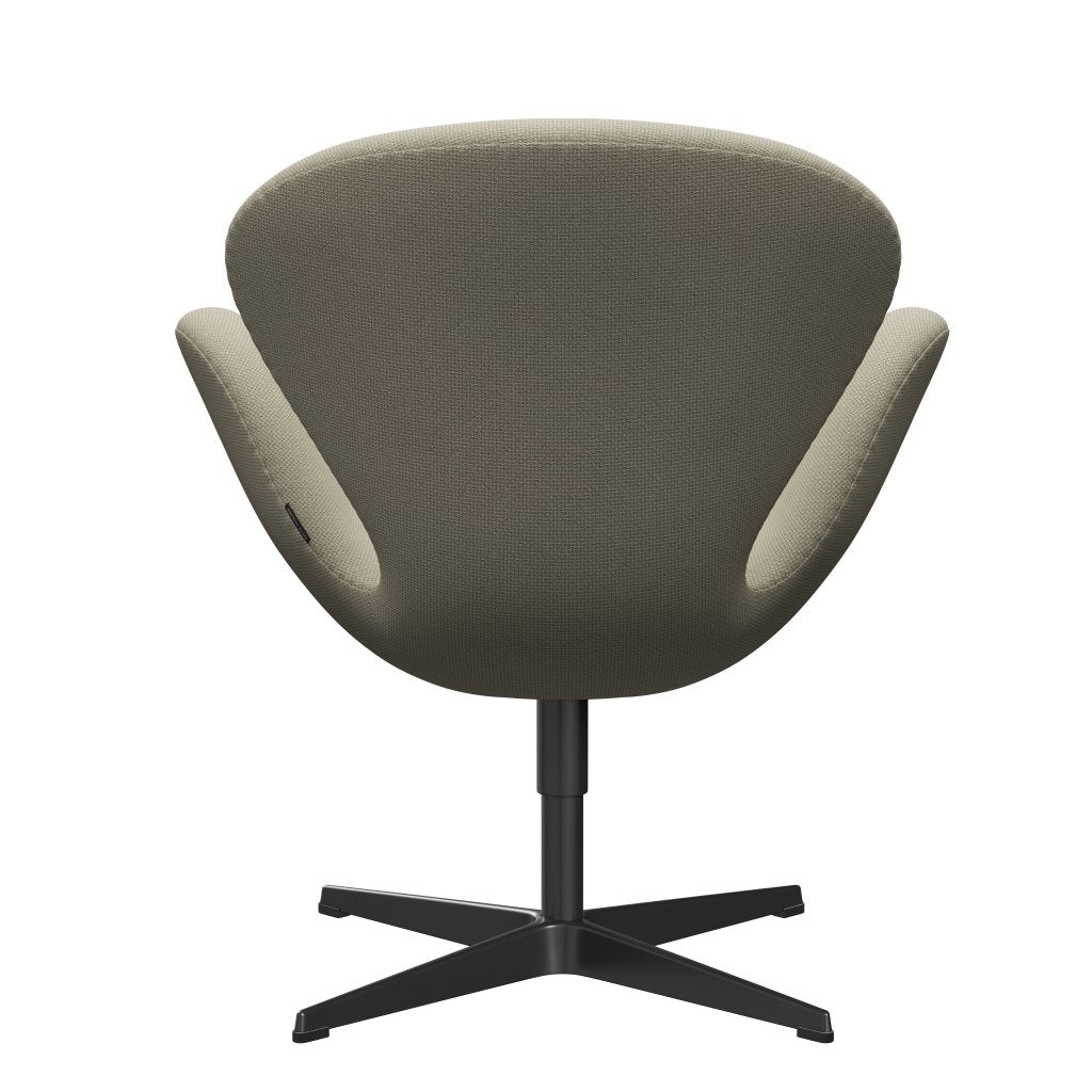 Fritz Hansen Swan Lounge Chair, Black Lacquered/Diablo Sand