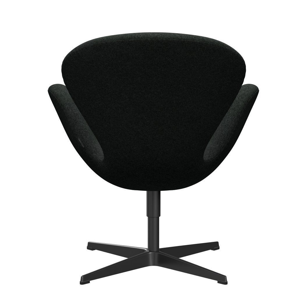 Fritz Hansen Swan Lounge Chair, Black Lacquered/Divina melange sůl a pepř